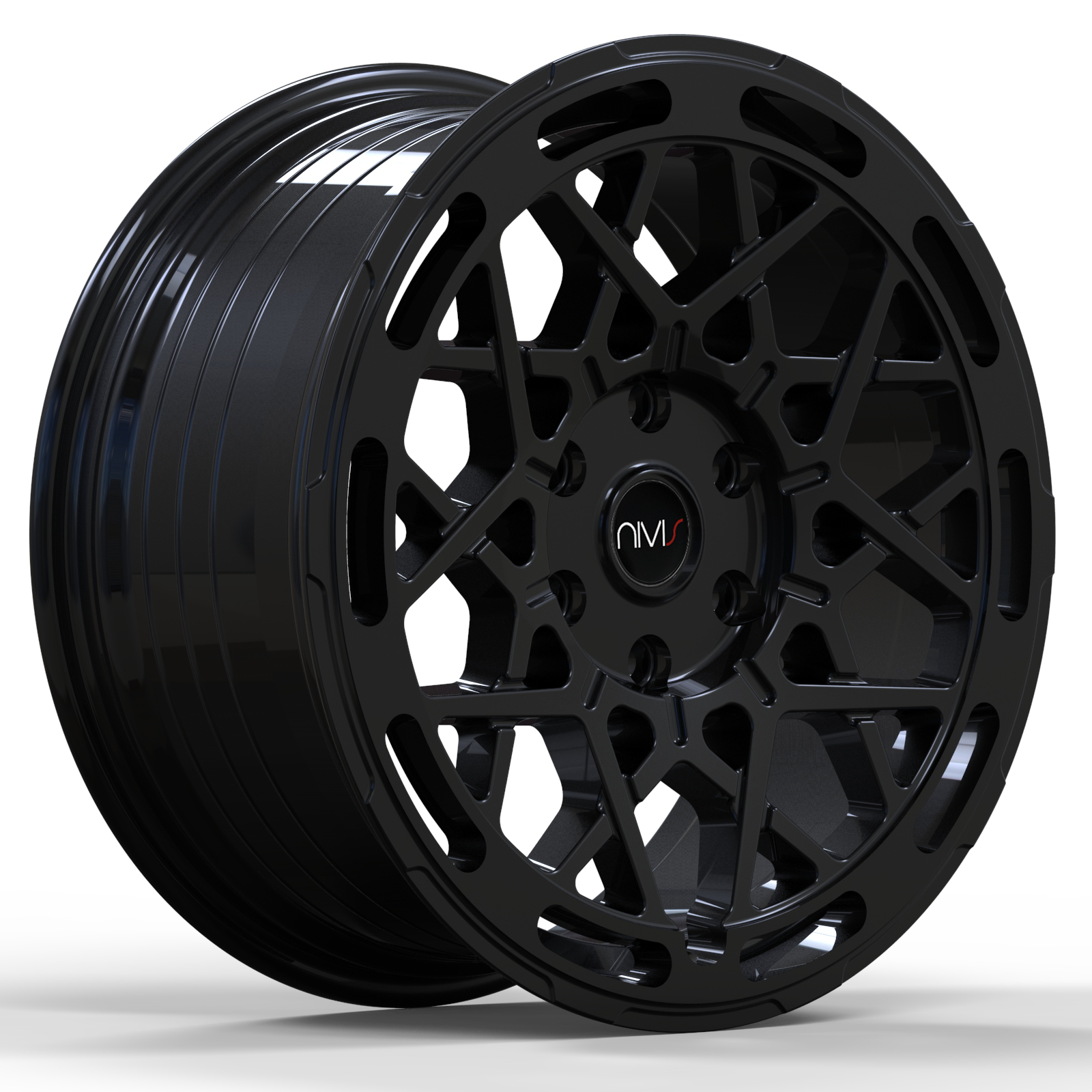 Nivis Velora 8.5x20 ET45 6x120 74.6 Gloss Black