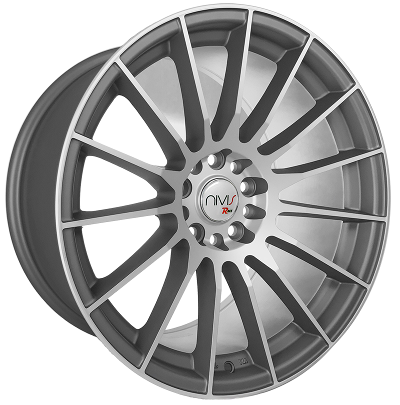NIVIS RACE Matte Gunmetal / Front Polished 9.5x18 74.1 60° Kegel