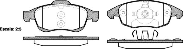 Plaquettes de frein avant PSA (1.6i/1.6HDi/1.8i-16V)