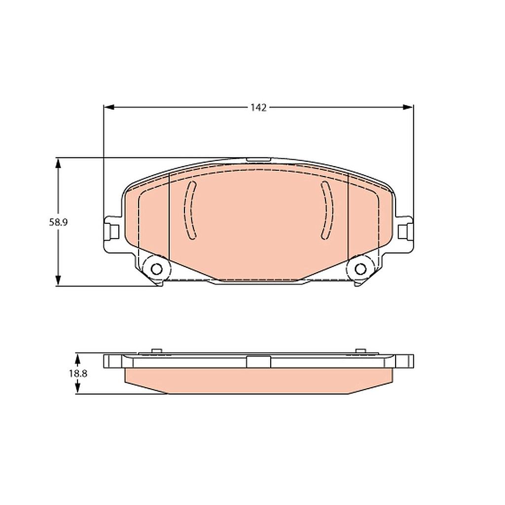Plaquettes de frein avant ESPACE V, MEGANE IV
