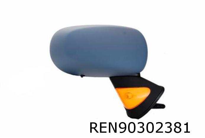 Rétroviseur compl. Modus -08 gauche manuel / à paindre / clignotant orange