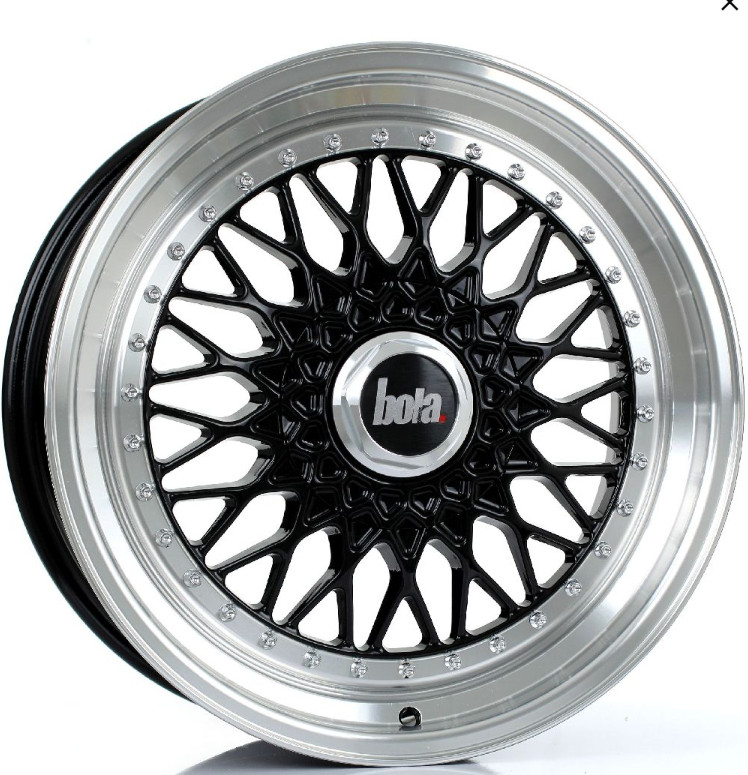 BOLA TX09 8X18 BLACK POLISHED LIP 20 TO 38 5X120