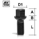 Bullone della ruota M14x1.5 Sferico R13 SW-17 L-40 nero
