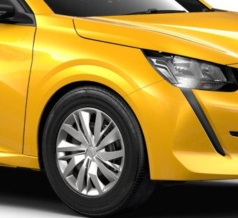 Aile avant droite 208 sans trous pour l´élargissement de l´aile