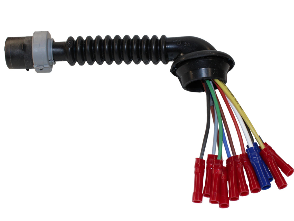 Kabelbaum-Reparatursatz für Türen hinten, mit elektr. FH und mit ZV Bj. 05.03-05.10 Länge: 200 mm; vormontiert mit Stossverbinder und mit Faltenbalg