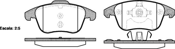 Pastiglie freni anteriore C4 / C4 Picasso / DS4 / DS5 / 3008 / 5008 (1.6i-16V/2.0i-16V/2.0HDI)