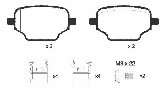 Plaquettes de frein arrière