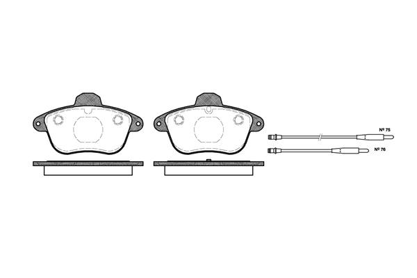 Pastiglie freni anteriore XM 3/91- / 605 senza V6+TRD 98-