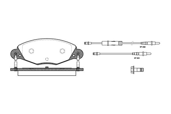 Pastiglie freni anteriore C5 -08 3,0 V6 / 2,2 HDi