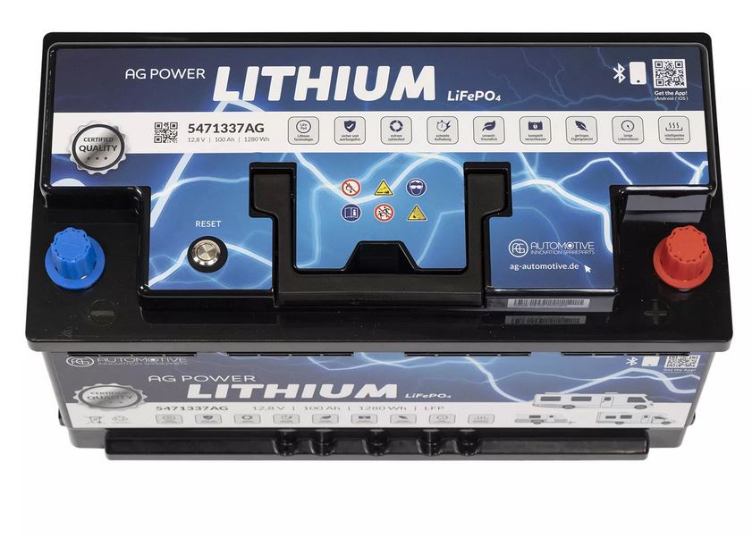 Batterie d´alimentation au lithium LIFEPO4 100AH 1280Wh