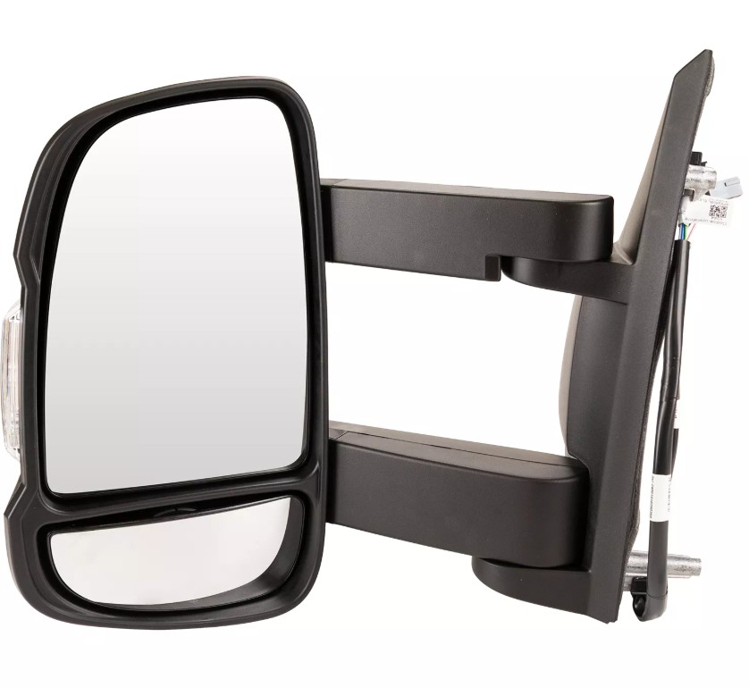 Rétroviseur extérieur gauche, bras long, réglable électriquement, chauffé, capteur de température / 16 W