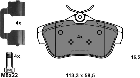 Pastiglie freni posteriore Jumpy / Expert
