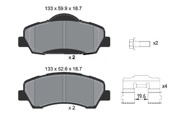 Plaquettes de frein C4 Cactus avant