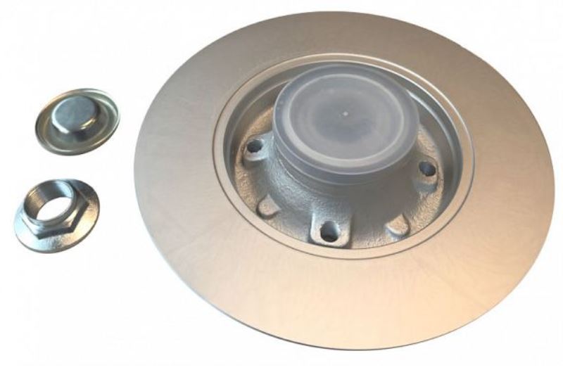 Disque de frein PEINT arrière  incl. roulements de roue, cache-poussière, écrou de moyeu