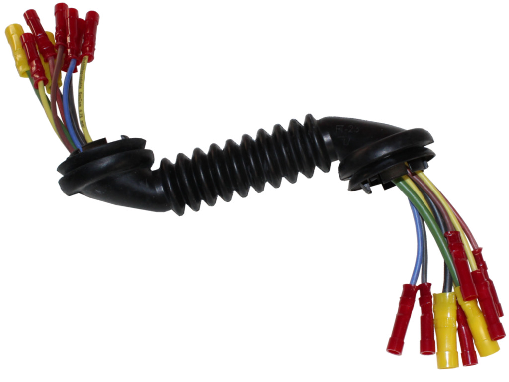 Kabelbaum-Reparatursatz für Heckklappe, Limousine Bj. 02.98-02.04 Länge: 250; vormontiert mit Stossverbinder und mit Faltenbalg