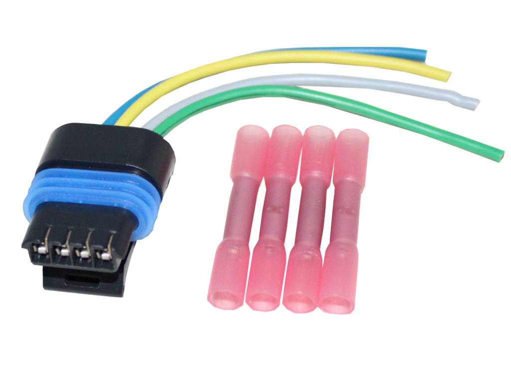 Rep.-Satz Elektronik Stecker, 4-adrig fÃ¼r Saugrohrdrucksensor, Leerlaufstellmotoren, Drosselkappe