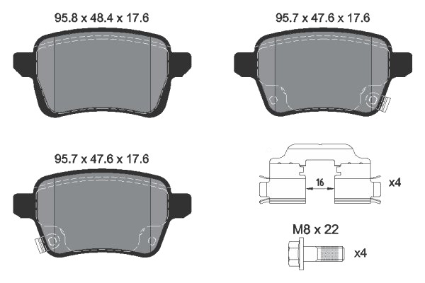 Plaquettes de frein arrière