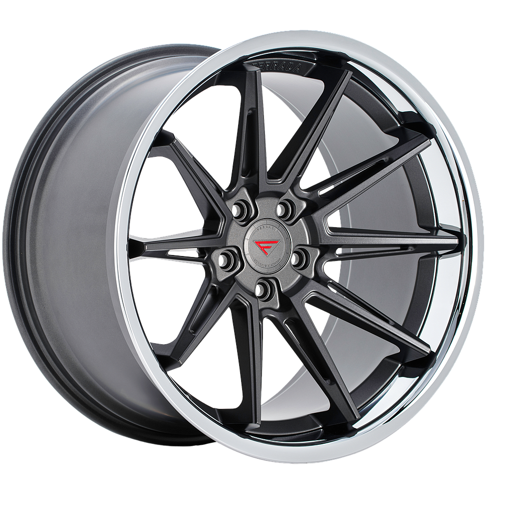 FERRADA CM2 Matte Graphite / Chrome Lip 11x20 66.6 60° Kegel