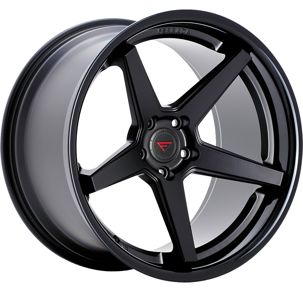 FERRADA FR3 Matte Black / Gloss Black Lip 9.5x19 66.6 60° Kegel