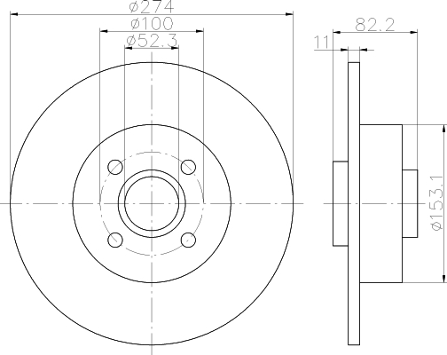 Disque de frein Megane Grandtour, Scenic arrière avec roulement