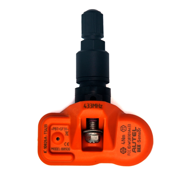 Capteur de pression des pneus avec valve métallique noir 433 MHz