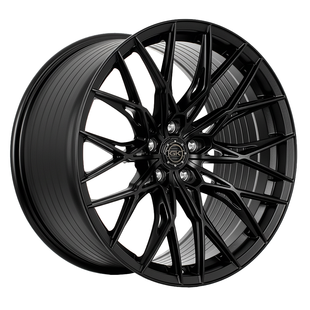 GK R3 Gloss Black 10.5x21 ET47 5x130 72.6 60° Kegel