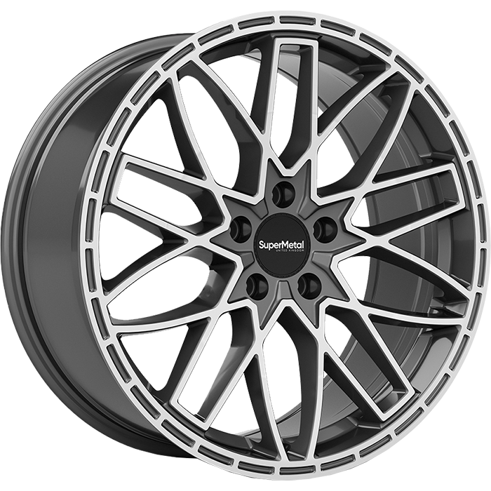 SuperMetal VANE Gloss Grey Polished 8.0x20 ET50 5x160 65.1