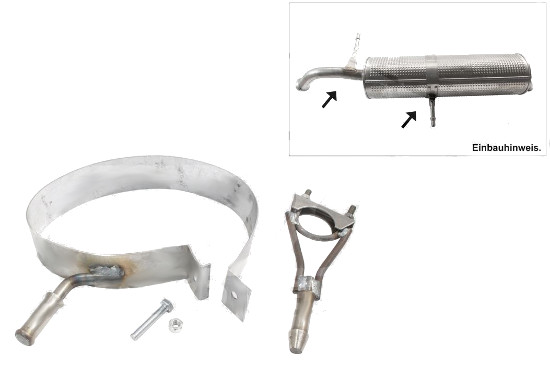Halteband + Halterung am Rohr fÃ¼r NSD C4 I