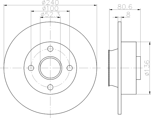 Disque de frein Clio/Megane/Modus arrière avec roulement