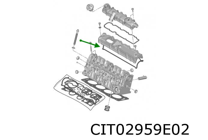 Ventildeckeldichtung unten Berlingo/ Xsara / Jumpy DW8 bis Org.8394