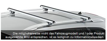 Set di barre da tetto alluminio per Fiat 500X Cross(integrated railing) (2015--)