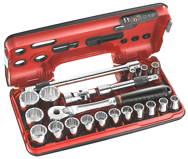 FACOM Steckschluessel-Set 1/2Z D-Box, 21-Tl