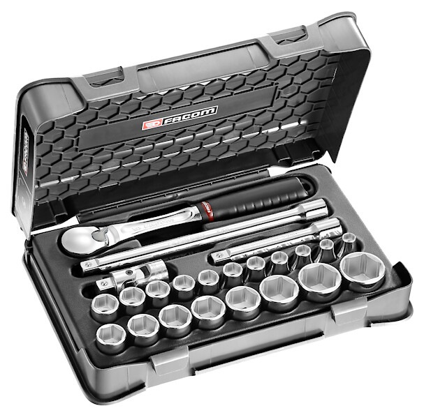 FACOM Steckschluessel-Set 1/2Z Sl.161, 23-Tl