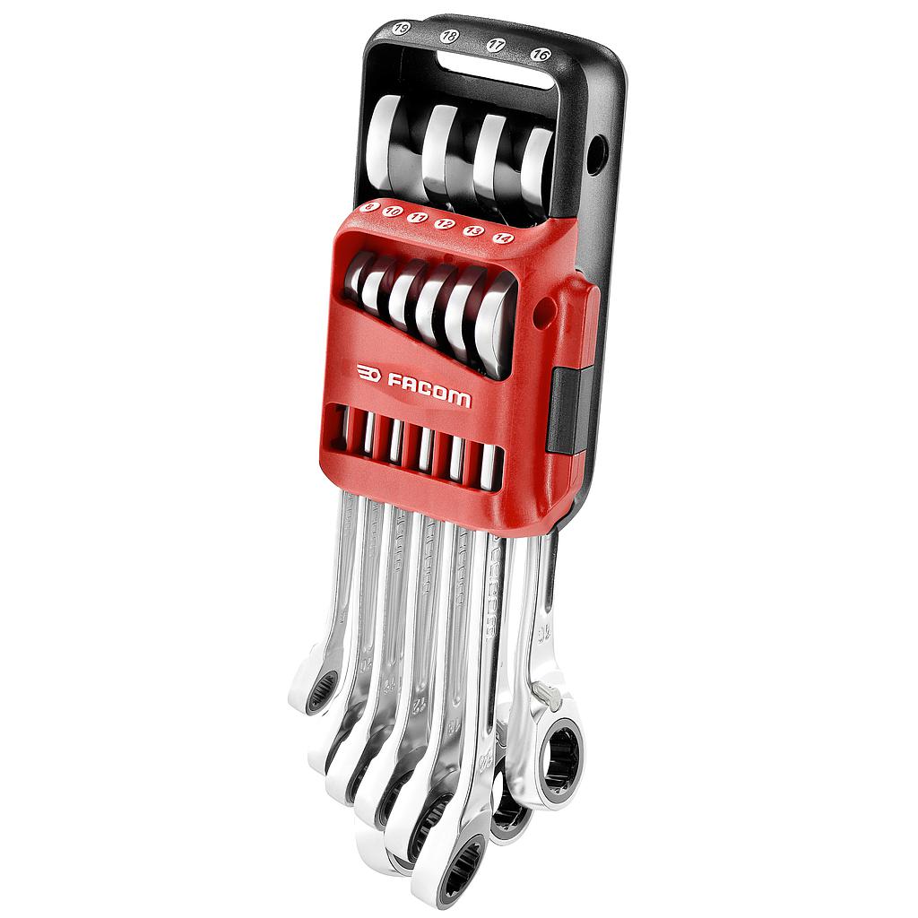 FACOM Duo-Knarren-Ring-Maulschluessel 10Tlg