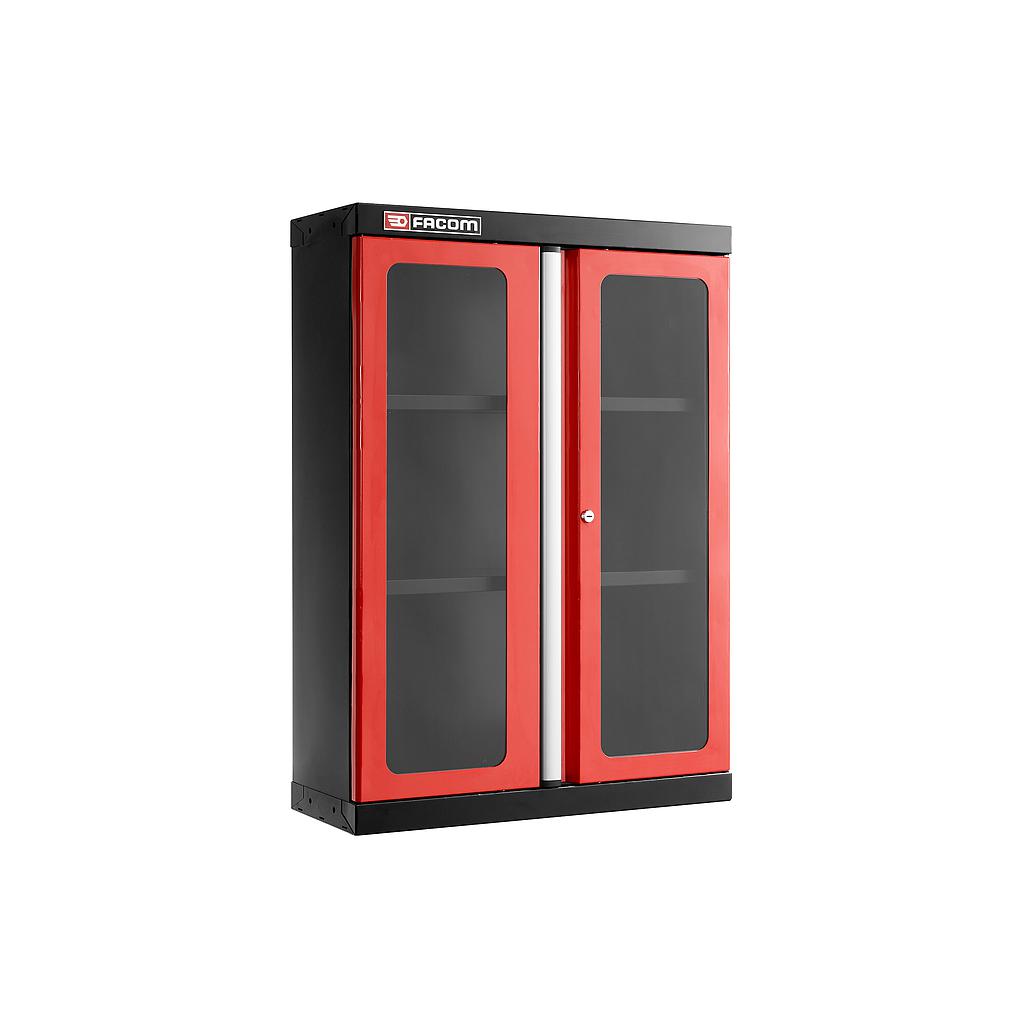 FACOM Jls3 Aufsatzschrank + 2Glastueren Rot