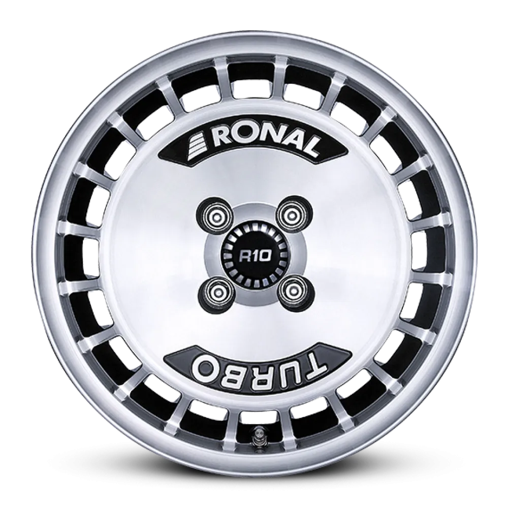 RONAL R10 TURBO BLACK-FRONT CUT 7.0x15 ET28 4x100 68.0
