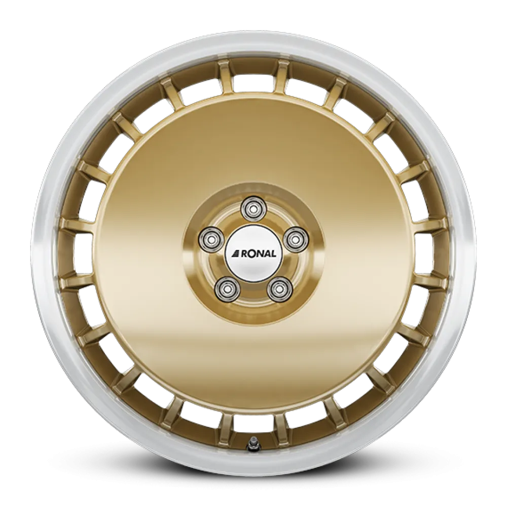 RONAL R50 AERO RACING GOLD-RIM LIP CUT 7.5x16 ET38 4x100 68.0