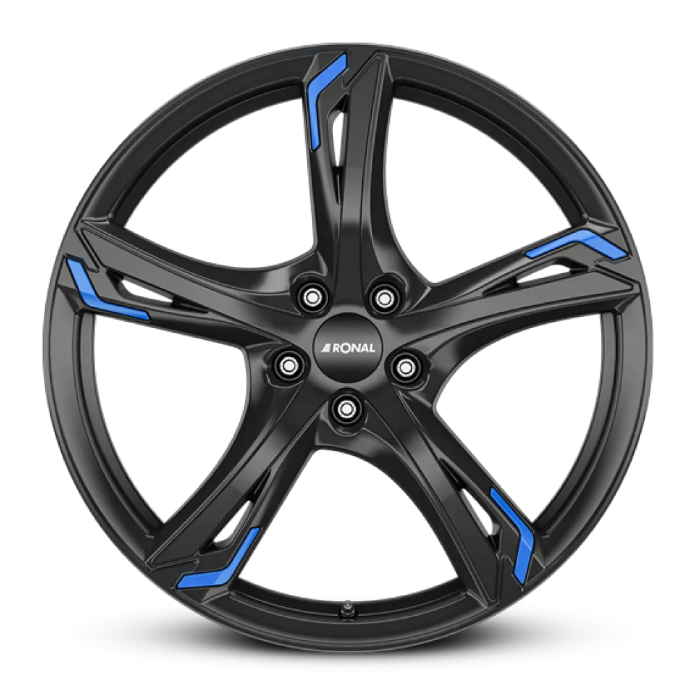 RONAL R62 Blue JET BLACK 7.5x17 ET45 5x108 76.0