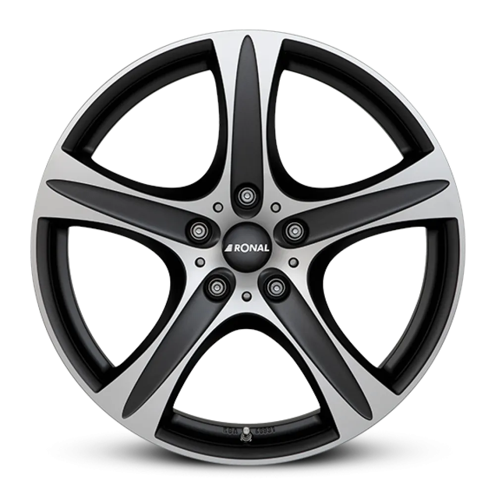 RONAL R55 SUV MATT BLACK-FRONT CUT 9.5x20 ET53 5x112 66.5