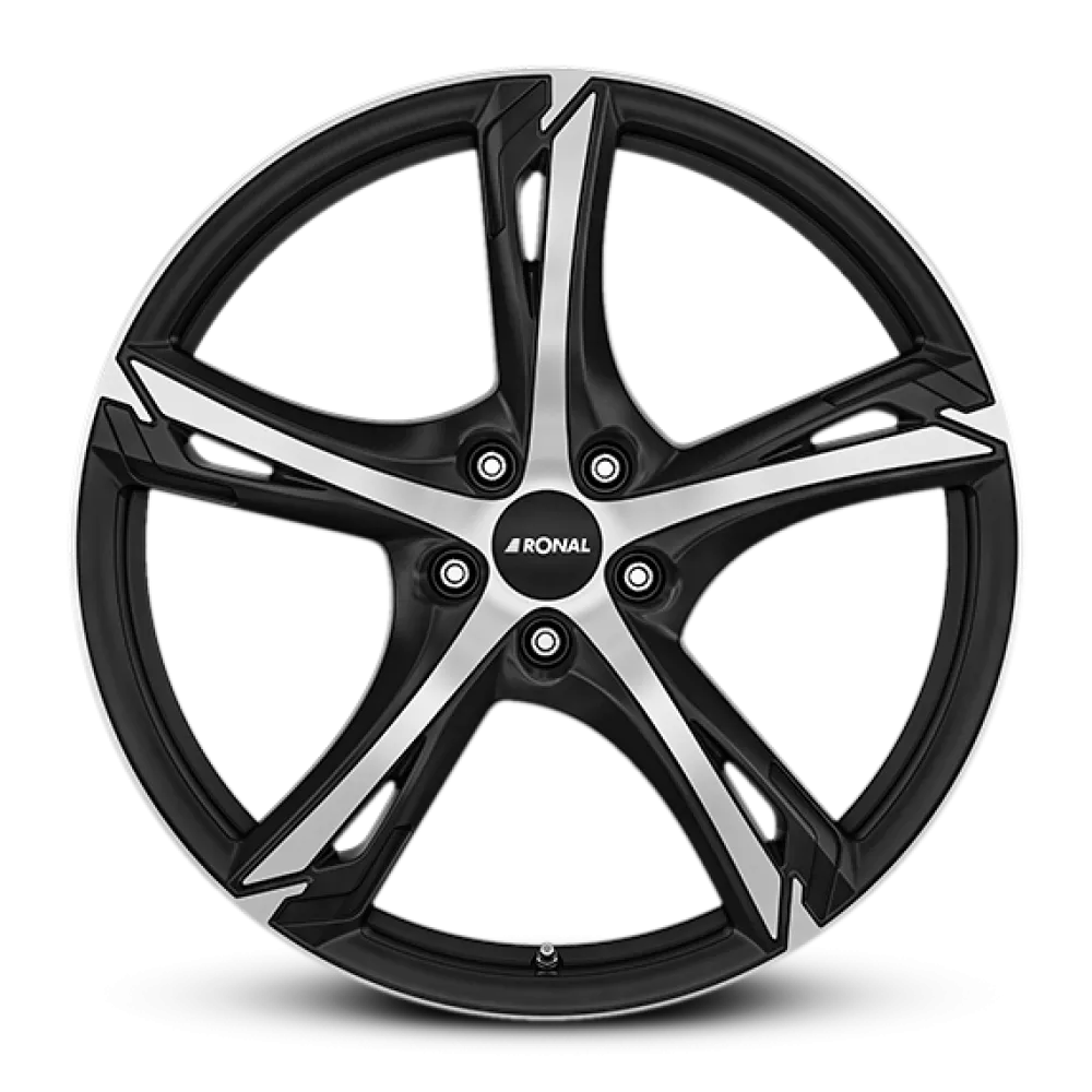 RONAL R62 JET BLACK-MATT-FRONT CUT 8.0x19 ET40 5x114.3 82.0