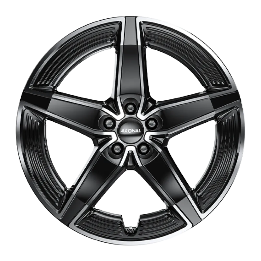 RONAL R72 JET BLACK FRONT CUT 8.0x19 ET45.1 5x114.3 76.0