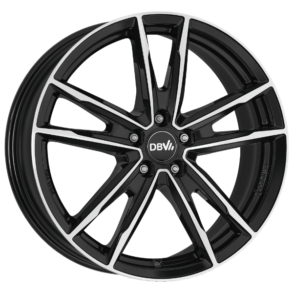 DBV Florida KF dark schwarz glänzend, front poliert 7.5x19 ET50 5x114.3 67.1