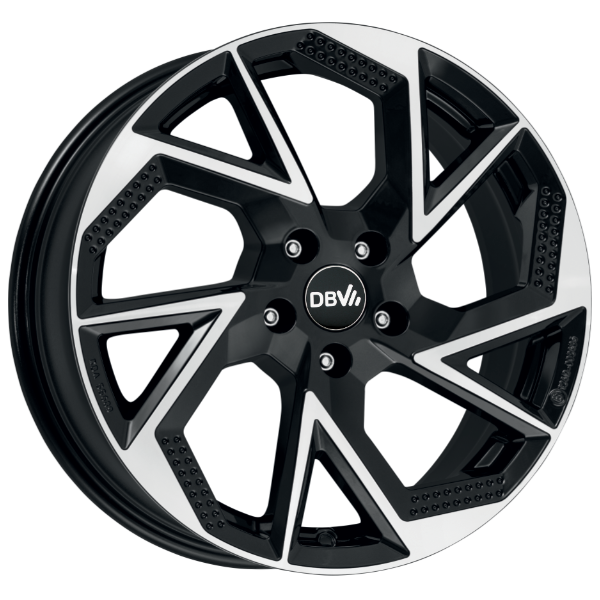 DBV Napoli AP dark schwarz glänzend, front poliert 6.5x16 ET20 4x108 65.1