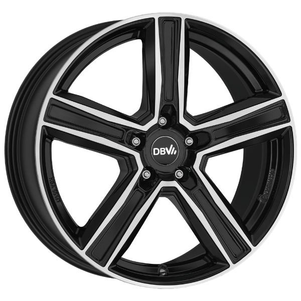 DBV Vegas KG dark schwarz glänzend, front poliert 8.0x19 ET45 5x112 57.1
