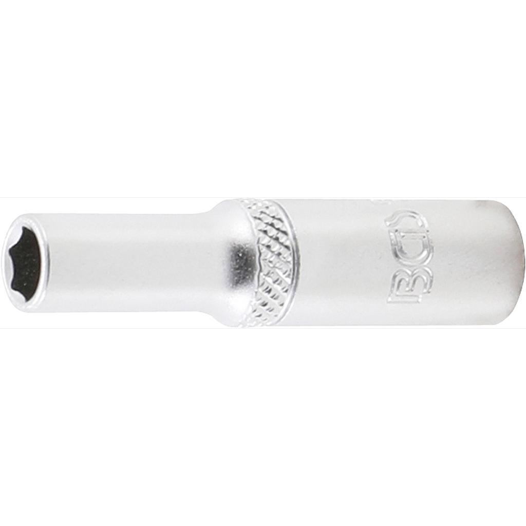 Steckschlüssel-Einsatz Sechskant, tief | Antrieb Innenvierkant 6,3 mm (1/4&quot;) | SW 6 mm