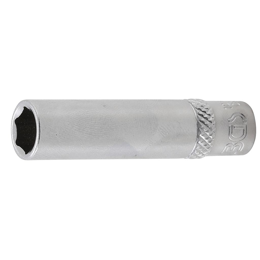 Steckschlüssel-Einsatz Sechskant, tief | Antrieb Innenvierkant 6,3 mm (1/4&quot;) | SW 8 mm