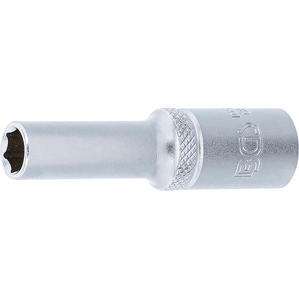 Steckschlüssel-Einsatz Sechskant, tief | Antrieb Innenvierkant 10 mm (3/8&quot;) | SW 8 mm