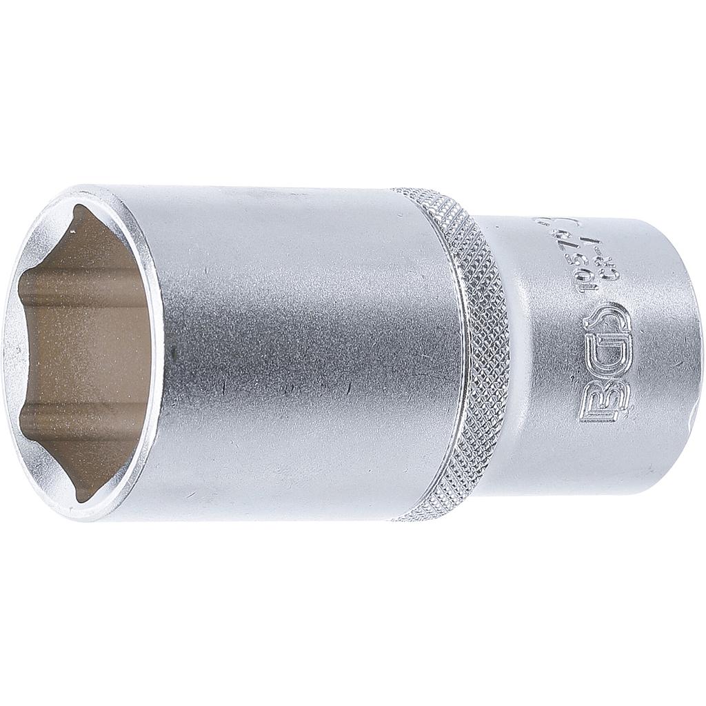 Steckschlüssel-Einsatz Sechskant, tief | Antrieb Innenvierkant 12,5 mm (1/2&quot;) | SW 30 mm