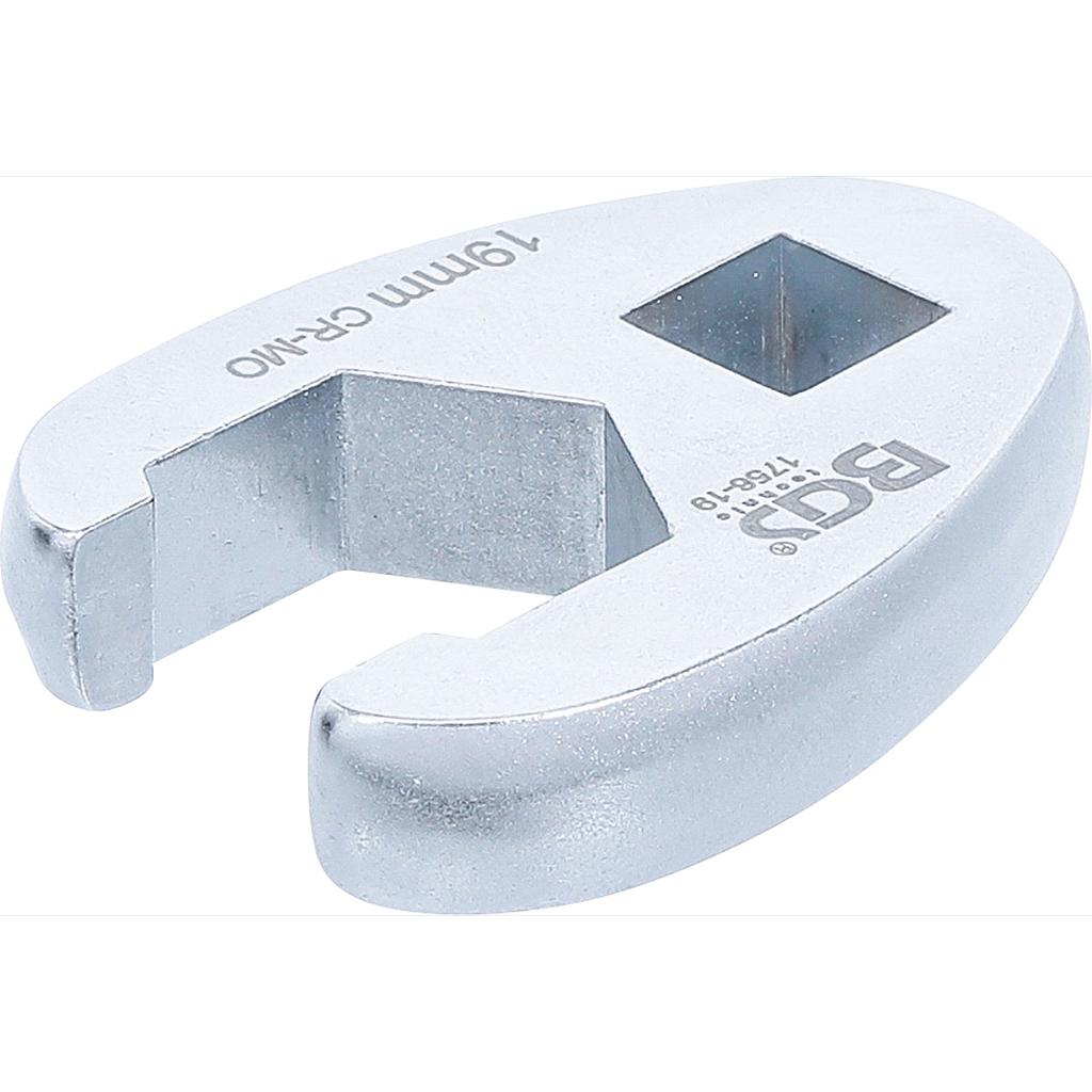 Hahnenfussschlüssel | Antrieb Innenvierkant 10 mm (3/8&quot;) | SW 19 mm