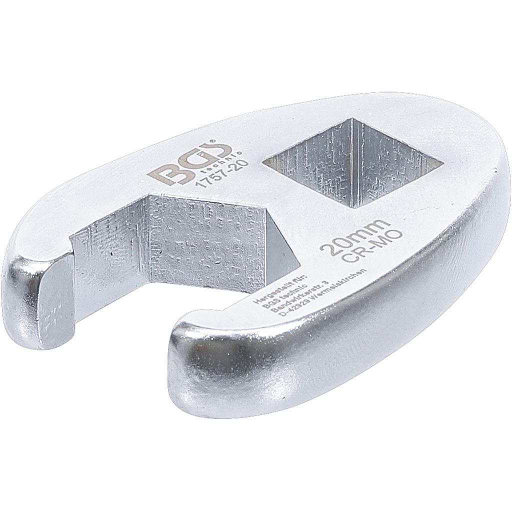 Hahnenfussschlüssel | Antrieb Innenvierkant 12,5 mm (1/2&quot;) | SW 20 mm